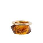Max Mara Zarina Resin Bangle Set in Gold | Bracelets | Coveti