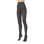 Max Mara Zavorra Ribbed Cotton Tights in Medium Grey | Accessories | Coveti