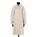 Max Mara Zebra Cashmere Shirt Coat in Beige | Wool Coat | Coveti