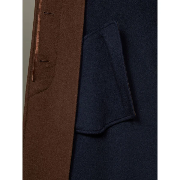 Max Mara Zebra Cashmere Shirt Coat in Dark Brown | Wool Coat | Coveti