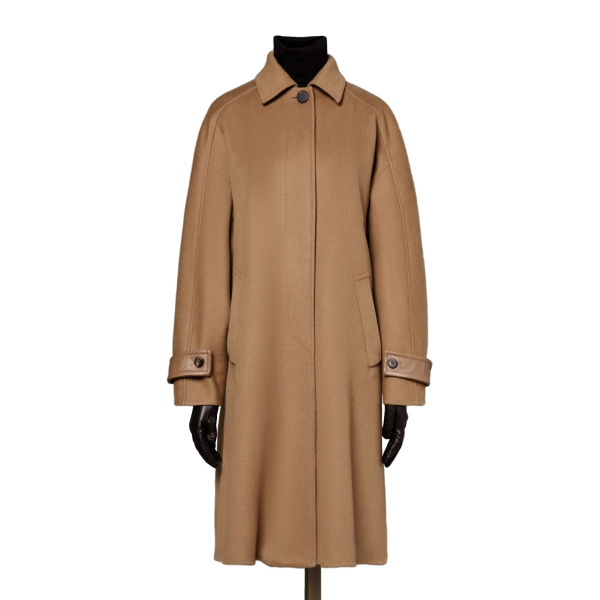 Max Mara Zebra Cashmere Shirt Coat in Hazelnut Brown | Wool Coat | Coveti