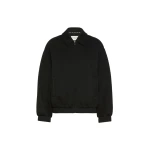 Max Mara Zebra Scuba Jersey Bomber Jacket in Black | Blazers | Coveti