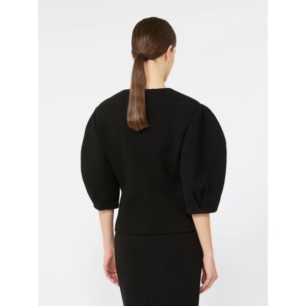Max Mara Zero Jacquard Jersey Jacket in Black | Blazers | Coveti