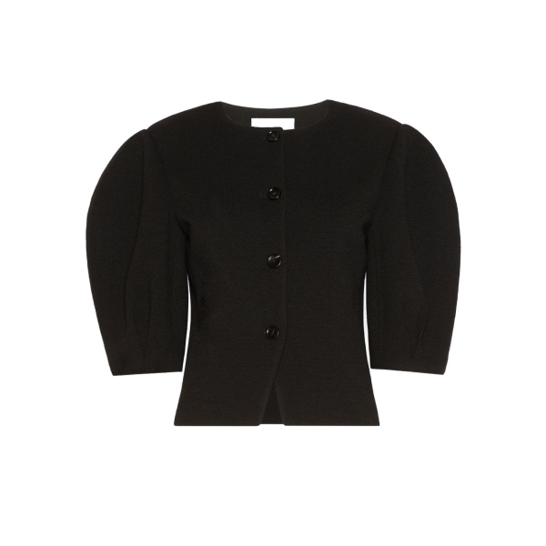 Max Mara Zero Jacquard Jersey Jacket in Black | Blazers | Coveti