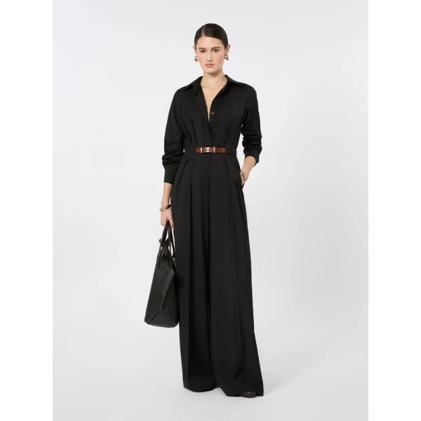Max Mara Zigrino Pure Wool Jumpsuit in Black | Jumpsuit | Coveti