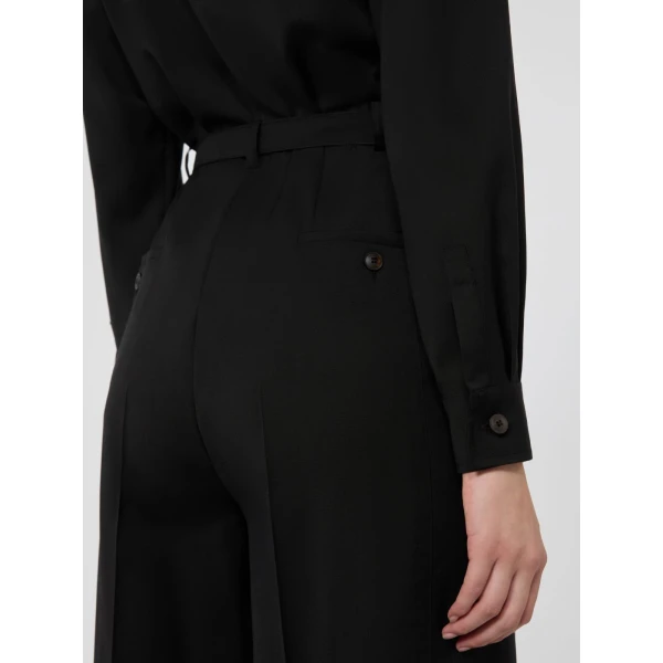 Max Mara Zigrino Pure Wool Jumpsuit in Black | Jumpsuit | Coveti