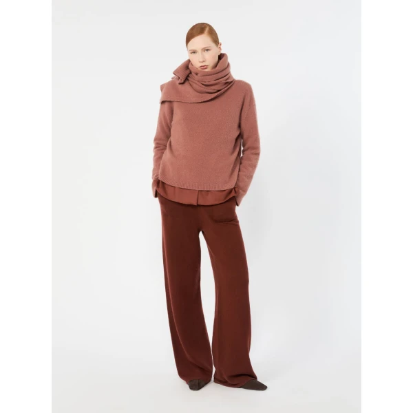Max Mara Zodiaco Relaxed Cashmere Sweater in Dark Pink | Sweaters | Coveti