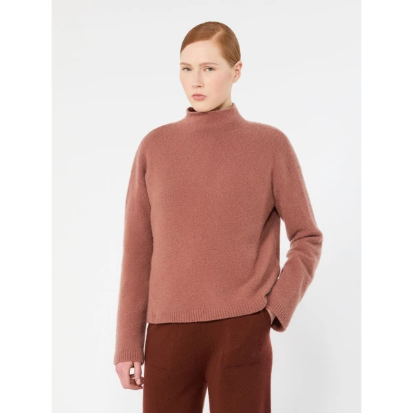 Max Mara Zodiaco Relaxed Cashmere Sweater in Dark Pink | Sweaters | Coveti
