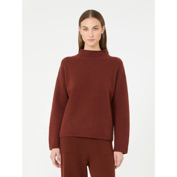 Max Mara Zodiaco Relaxed Cashmere Sweater in Rust | Sweaters | Coveti