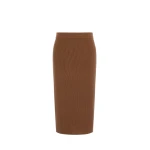 Max Mara Zucca Wool and Cashmere Pencil Skirt in Tobacco | Pencil Skirts | Coveti