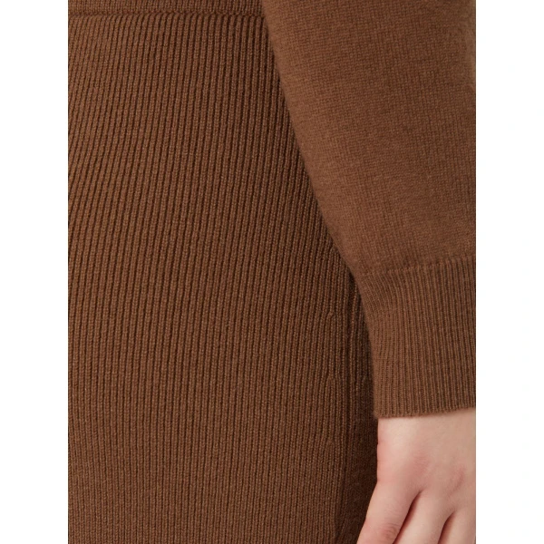 Max Mara Zucca Wool and Cashmere Pencil Skirt in Tobacco | Pencil Skirts | Coveti