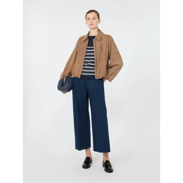 Max Mara Zuppa Suede Jacket in Beige | Leather Jackets | Coveti
