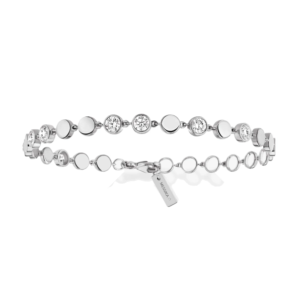 D-Vibes Diamond Chain Bracelet in 18K White Gold, Medium Model