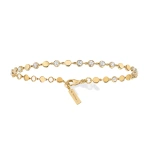 Messika D-Vibes Diamond Chain Bracelet in 18K Yellow Gold, Small Model | Fine Bracelets | Coveti