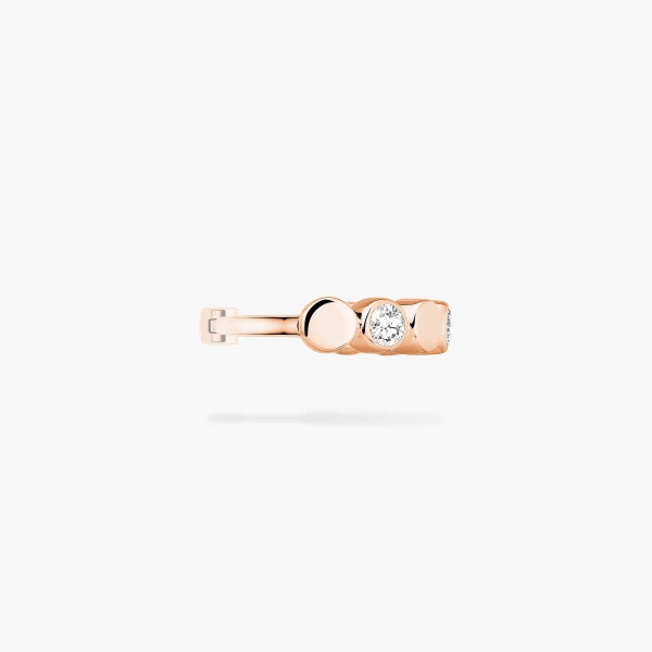 Messika D-Vibes Ear Cuff in 18K Pink Gold | Fine Earrings | Coveti