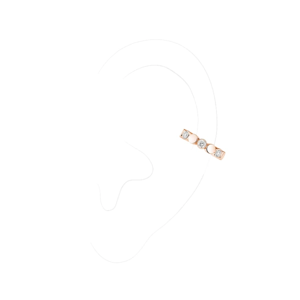 Messika D-Vibes Ear Cuff in 18K Pink Gold | Fine Earrings | Coveti