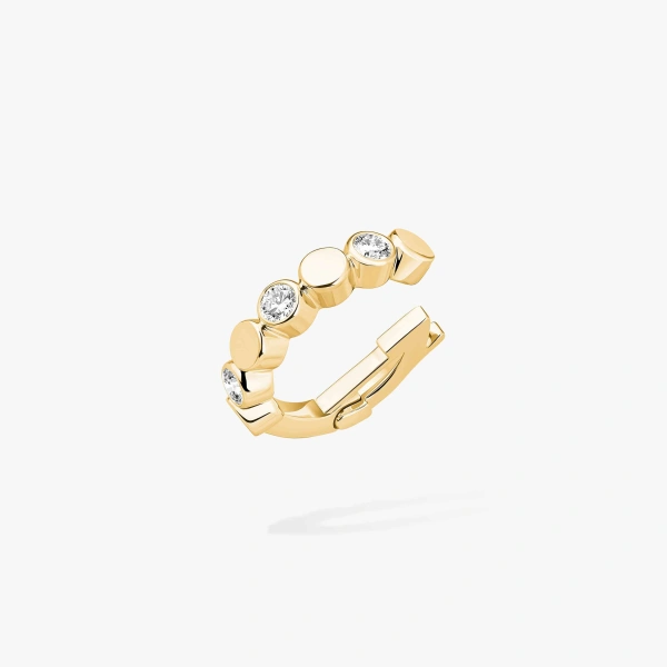 Messika D-Vibes Ear Cuff in 18K Yellow Gold | Fine Earrings | Coveti