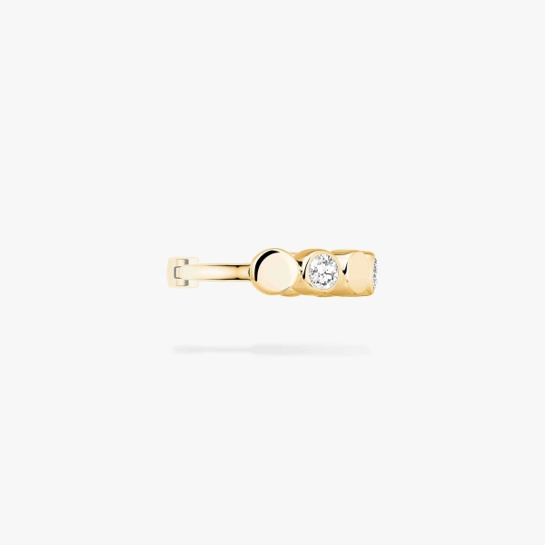 Messika D-Vibes Ear Cuff in 18K Yellow Gold | Fine Earrings | Coveti