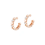 Messika D-Vibes Hoop Earrings in 18K Pink Gold | Fine Earrings | Coveti