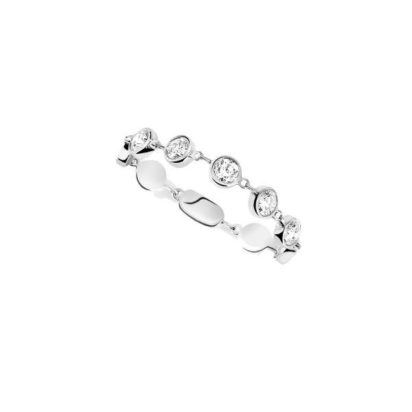 Messika D-Vibes Ring in 18K White Gold, Small Model | Fine Rings | Coveti