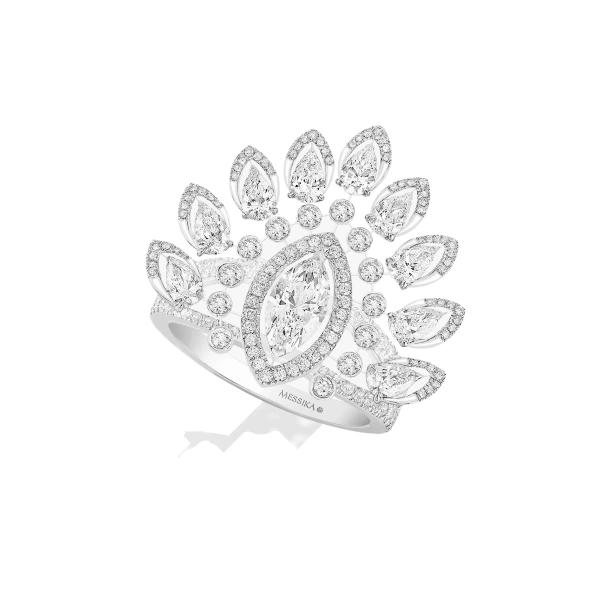 Desert Bloom Marquise Ring in 18K White Gold
