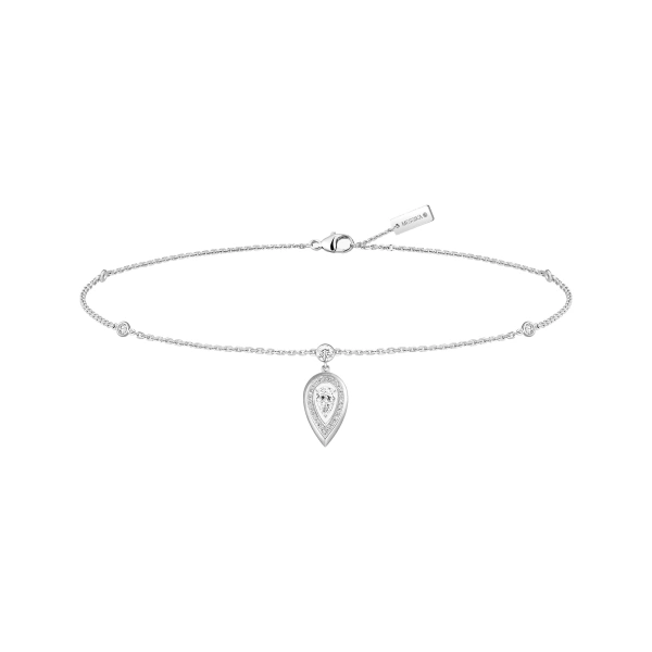 Messika Fiery Anklet in 18K White Gold | Fine Bracelets | Coveti