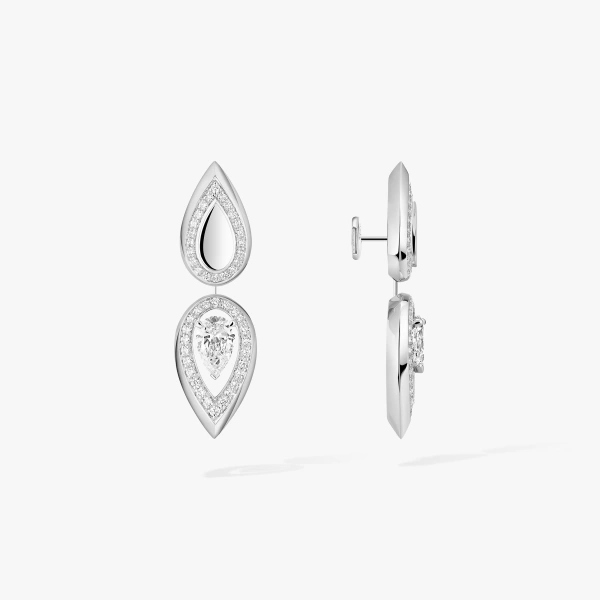 Messika Fiery Drop Earrings in 18K White Gold | Fine Earrings | Coveti