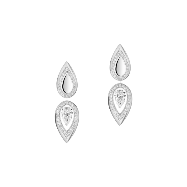 Messika Fiery Drop Earrings in 18K White Gold | Fine Earrings | Coveti