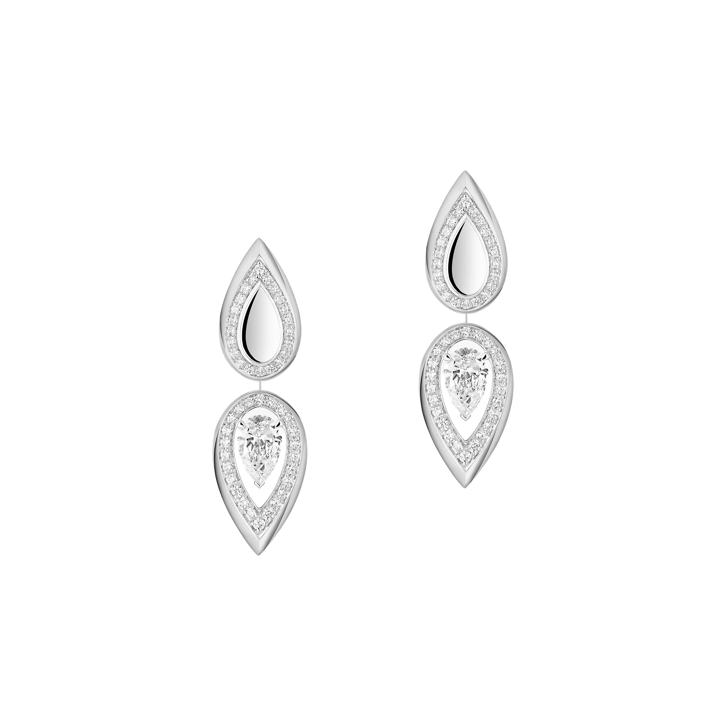 Messika Fiery Drop Earrings in 18K White Gold Messika Fiery Drop Earrings in 18K White Gold | Fine Earrings | Coveti