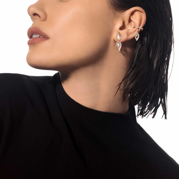 Messika Fiery Ear Cuff in 18K Pink Gold | Fine Earrings | Coveti