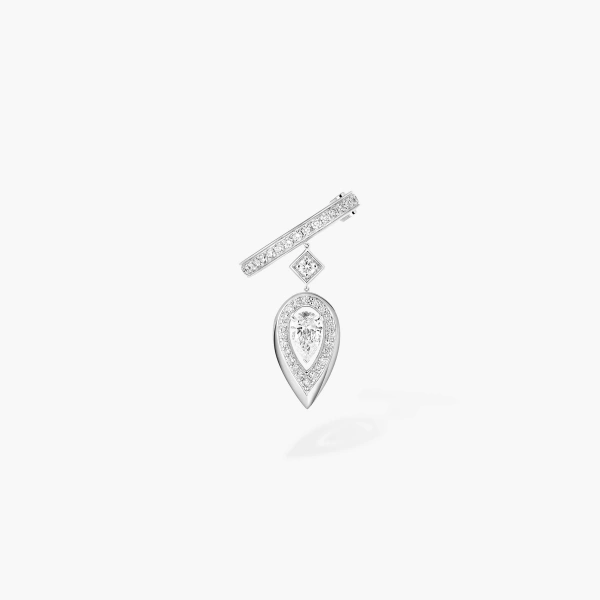 Messika Fiery Ear Cuff in 18K White Gold | Fine Earrings | Coveti