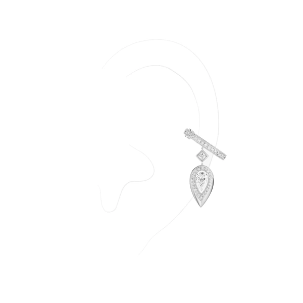 Messika Fiery Ear Cuff in 18K White Gold | Fine Earrings | Coveti