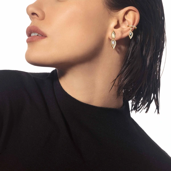 Messika Fiery Ear Cuff in 18K Yellow Gold | Fine Earrings | Coveti