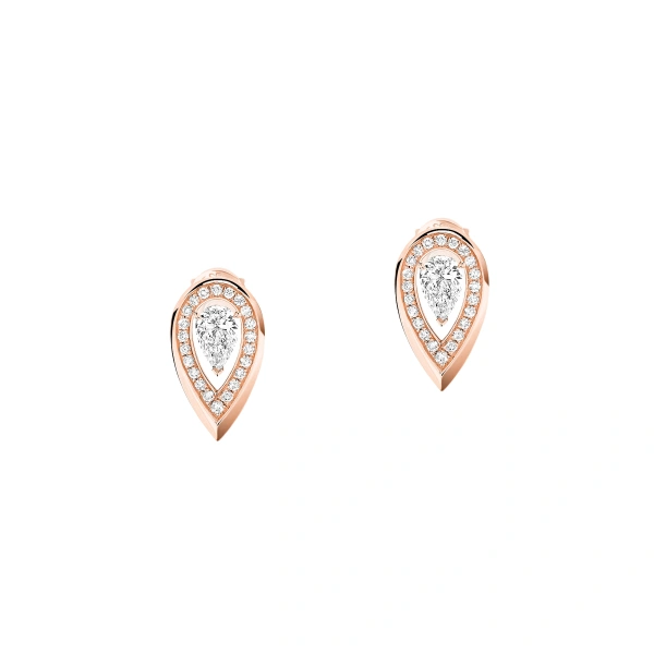 Messika Fiery Earrings in 18K Pink Gold, Small Model | Fine Earrings | Coveti