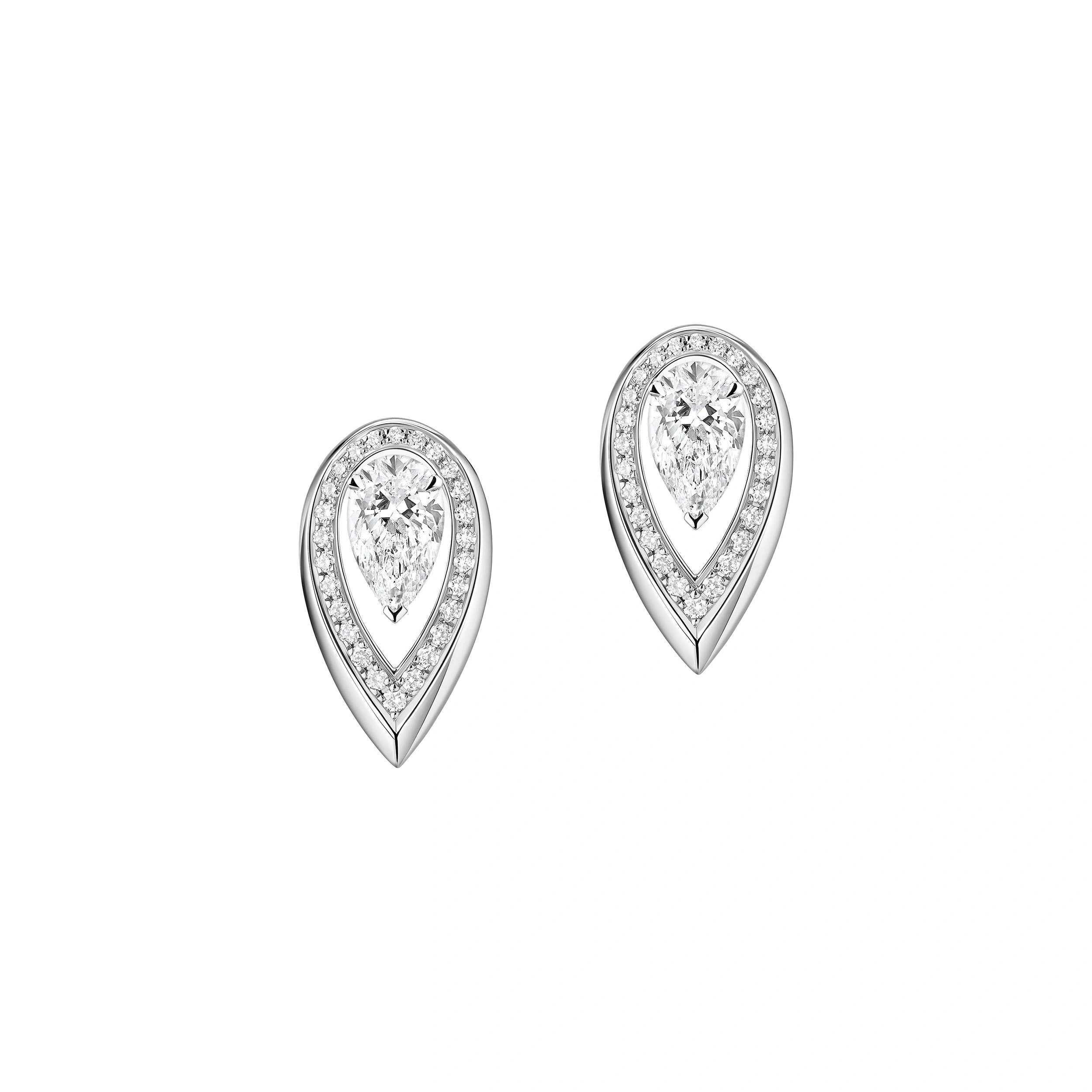 Messika Fiery Earrings in 18K White Gold, Large Model Messika Fiery Earrings in 18K White Gold, Large Model | Fine Earrings | Coveti