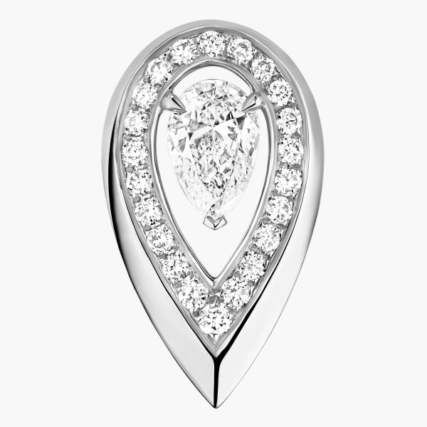 Messika Fiery Earrings in 18K White Gold, Small Model | Fine Earrings | Coveti