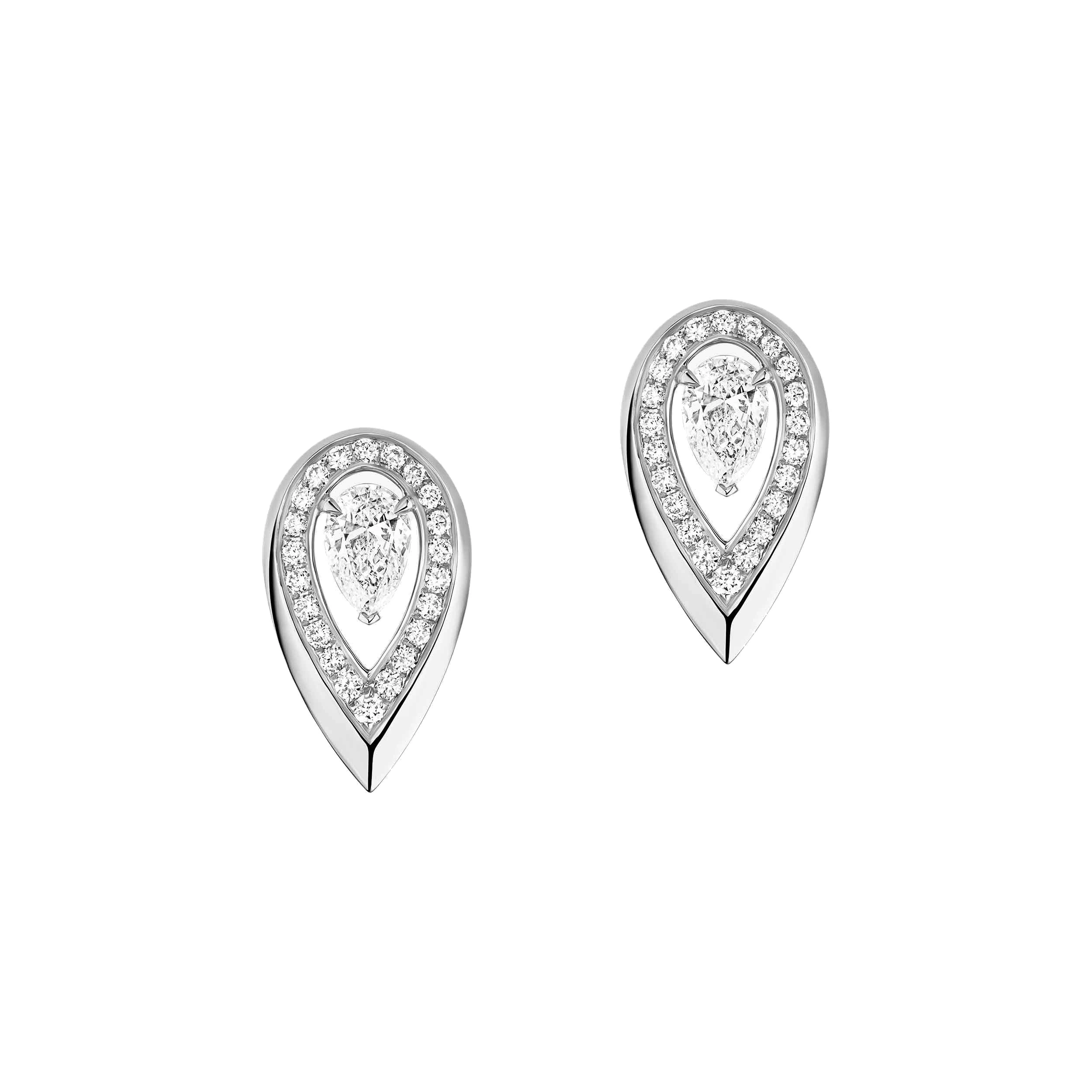 Messika Fiery Earrings in 18K White Gold, Small Model Messika Fiery Earrings in 18K White Gold, Small Model | Fine Earrings | Coveti