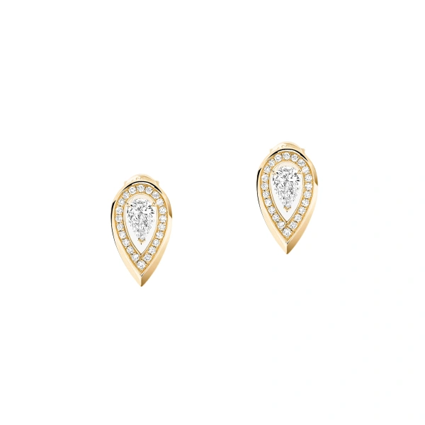 Messika Fiery Earrings in 18K Yellow Gold, Small Model | Fine Earrings | Coveti