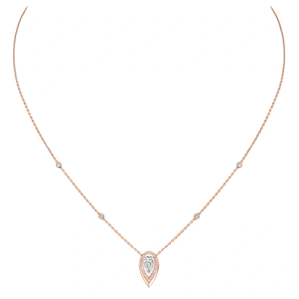 Fiery Necklace in 18K Pink Gold, Medium Model
