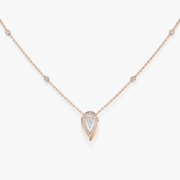 Messika Fiery Necklace in 18K Pink Gold, Small Model | Fine Necklaces | Coveti