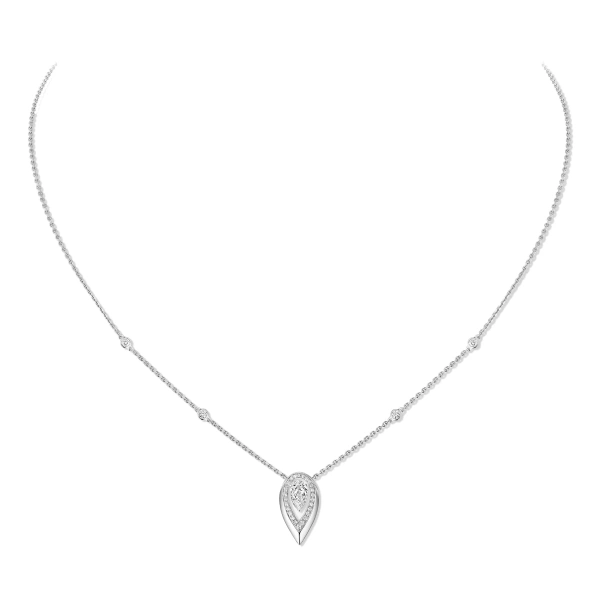 Fiery Necklace in 18K White Gold, Large Model