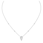Messika Fiery Necklace in 18K White Gold, Small Model | Fine Necklaces | Coveti