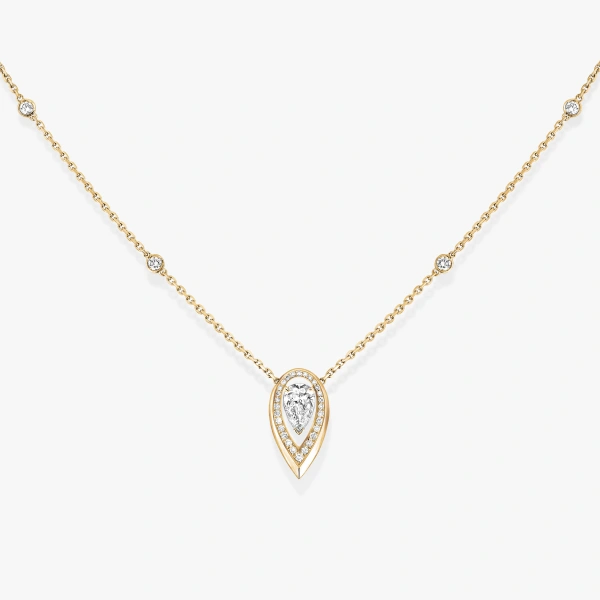 Messika Fiery Necklace in 18K Yellow Gold, Medium Model | Fine Necklaces | Coveti