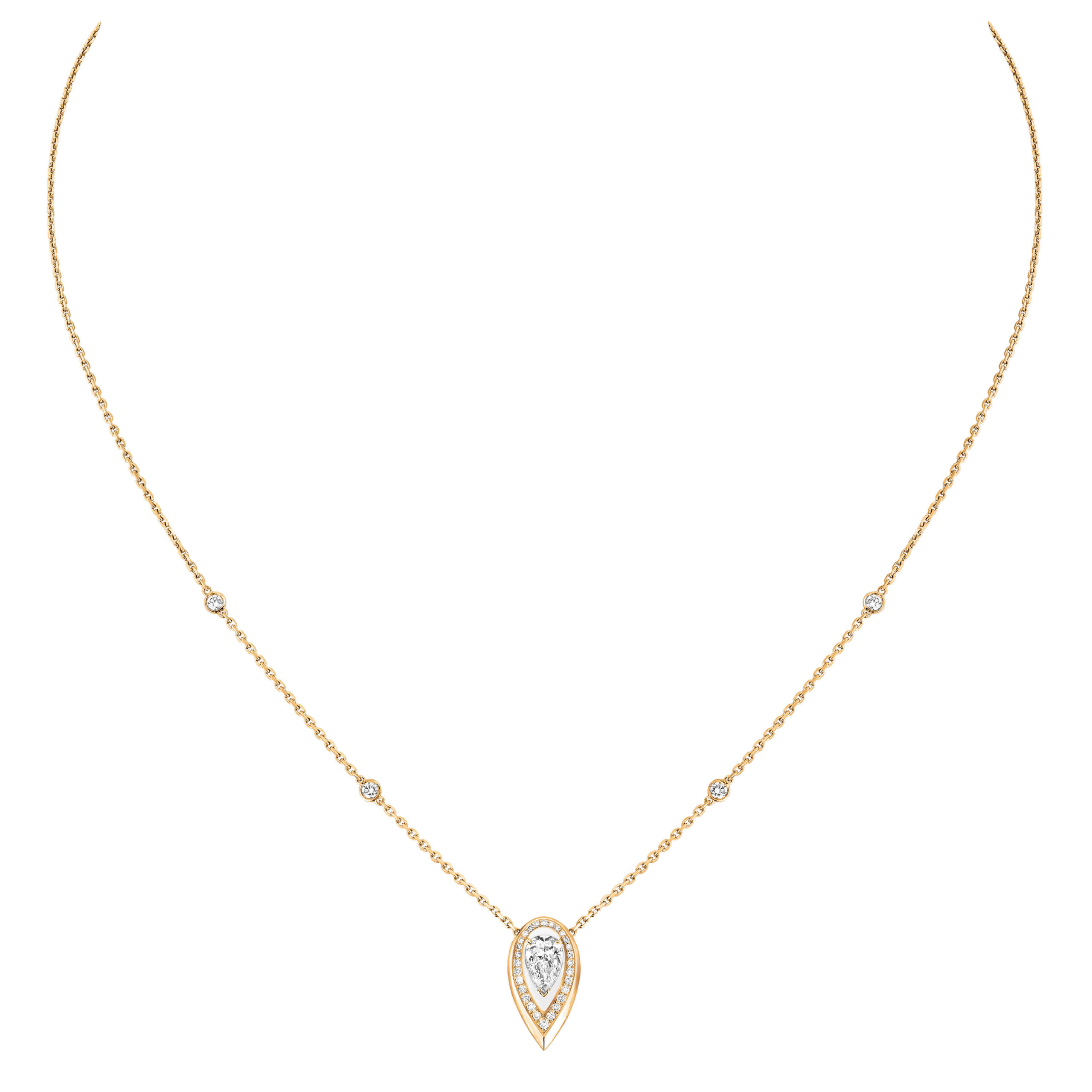 Messika Fiery Necklace in 18K Yellow Gold, Medium Model Messika Fiery Necklace in 18K Yellow Gold, Medium Model | Fine Necklaces | Coveti