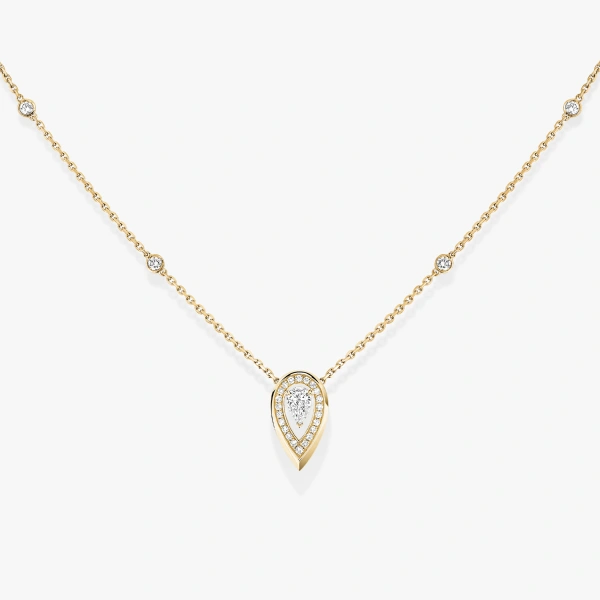 Messika Fiery Necklace in 18K Yellow Gold, Small Model | Fine Necklaces | Coveti