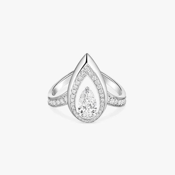 Messika Fiery Ring in 18K White Gold, Large Model | Fine Rings | Coveti