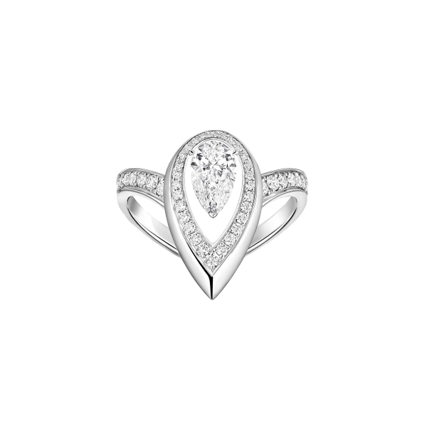 Fiery Ring in 18K White Gold, Large Model