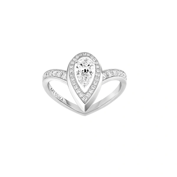 Messika Fiery Ring in 18K White Gold, Medium Model | Fine Rings | Coveti