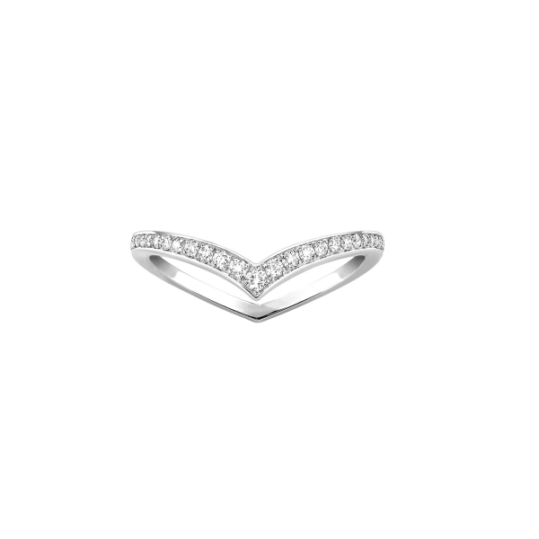 Messika Fiery Wedding Band in 18K White Gold | Fine Rings | Coveti