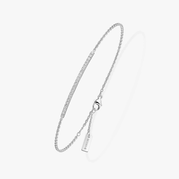 Messika Gatsby Bracelet in 18K White Gold | Fine Bracelets | Coveti